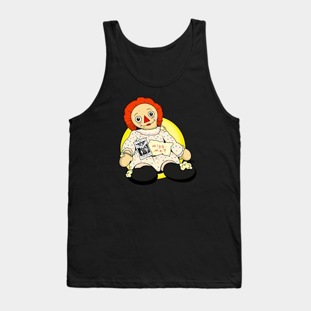 The Real Annabelle Doll Horror Toys Tank Top by DiLoDraws